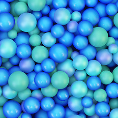 Image showing Abstract vector background with various balls. Spheric pattern. 