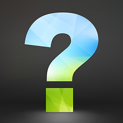 Image showing Question mark. Ecology icon. Vector illustration.