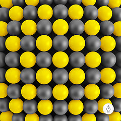 Image showing Abstract technology background with balls. Spheric pattern. 