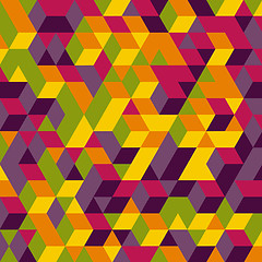 Image showing Abstract 3d background. Wall of cubes. Vector illustration. 