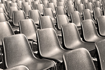 Image showing empty seat in italy europe background black  texture