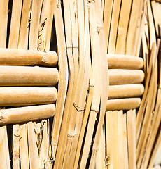 Image showing texture bamboo in morocco africa brown natural line closeup