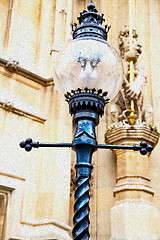 Image showing europe in the wall of london lantern and abstract illumination