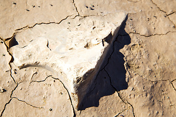 Image showing brown dry sand in sahara rock stone and abstract