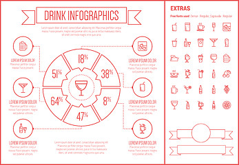 Image showing Drink Line Design Infographic Template