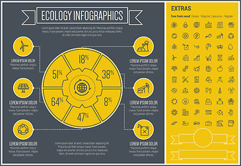 Image showing Ecology Line Design Infographic Template