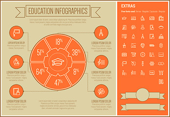 Image showing Education Line Design Infographic Template