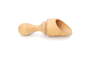 Image showing Small wooden scoop