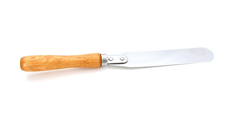 Image showing Palette knife with a wooden handle