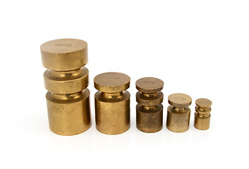 Image showing Brass metric weights