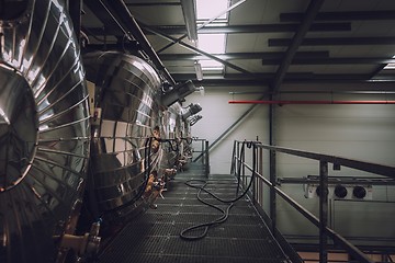 Image showing Industrial interior of an alcohol factory