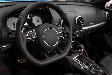 Image showing Luxury car interior angle shot