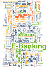 Image showing E-banking background concept