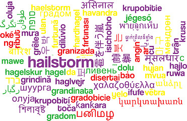Image showing Hailstorm multilanguage wordcloud background concept