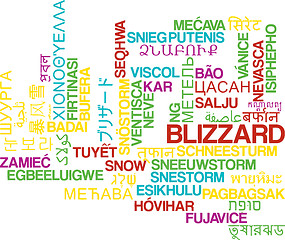 Image showing Blizzard multilanguage wordcloud background concept