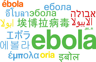 Image showing Ebola multilanguage wordcloud background concept