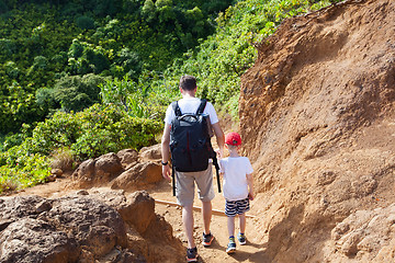Image showing family hiking