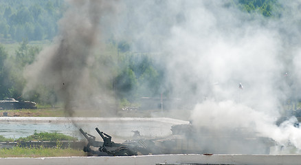 Image showing Armored deminer BMR-3M in action. Russia