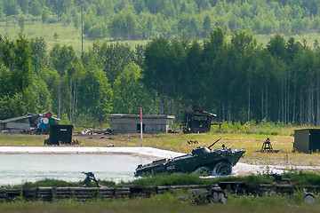 Image showing BTR-82A armoured personnel carrier exit from water