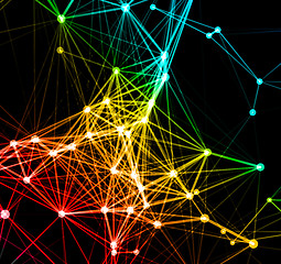 Image showing Abstract network connection background