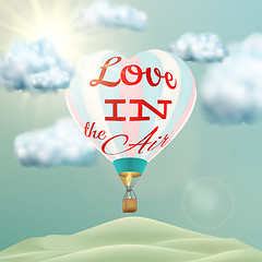 Image showing Heart shaped air balloon. EPS 10