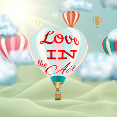 Image showing Heart shaped air balloon. EPS 10