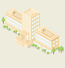 Image showing Vector 3d Flat Isometric Office Building