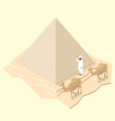 Image showing Vector 3d Flat Isometric Monument