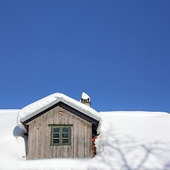 Image showing Roof under the snow