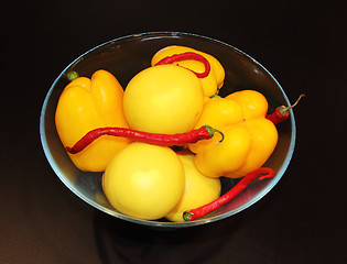 Image showing Yellow peppers