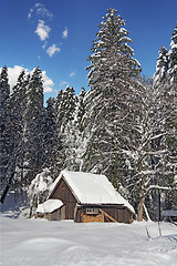 Image showing Hut in snow 