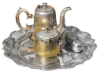 Image showing Silver teapot