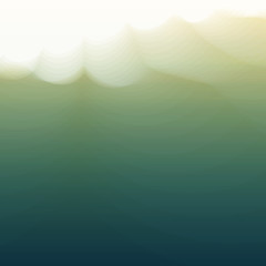 Image showing Water Wave. Vector Illustration For Your Design. 