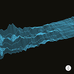 Image showing Network abstract background. 3d technology vector illustration. 