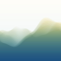 Image showing Mountain Landscape. Vector Silhouettes Of Mountains Backgrounds.