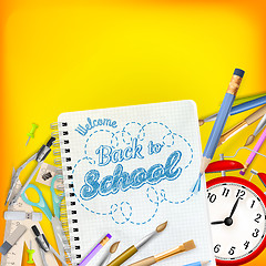 Image showing Back to School template concept. EPS 10