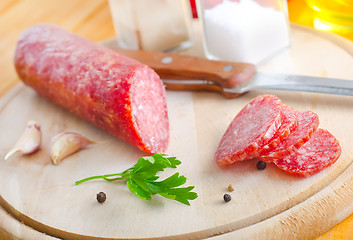 Image showing salami