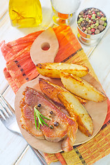 Image showing fried meat with potato