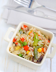 Image showing rice with vegetable