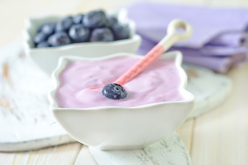 Image showing blueberry and yogurt