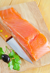 Image showing raw salmon