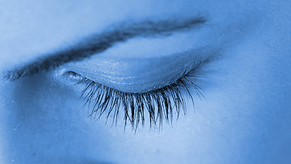 Image showing Closed eye