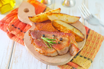 Image showing fried meat with potato