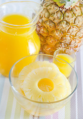 Image showing pineapple and juice