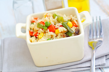 Image showing rice with vegetable