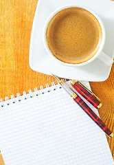 Image showing coffee and note