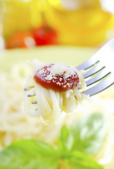 Image showing pasta with sauce