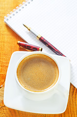 Image showing coffee and note