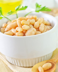 Image showing white beans in bowl