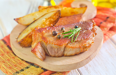 Image showing fried meat with potato